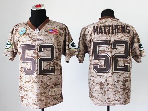 Nike Packers #52 Clay Matthews Camo Men's Stitched NFL New Elite USMC Jersey