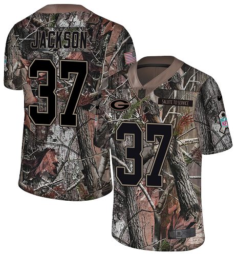 Nike Packers #37 Josh Jackson Camo Men's Stitched NFL Limited Rush Realtree Jersey