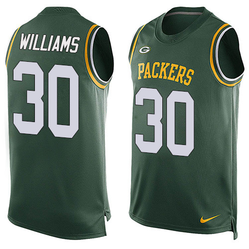 Nike Packers #30 Jamaal Williams Green Team Color Men's Stitched NFL Limited Tank Top Jersey