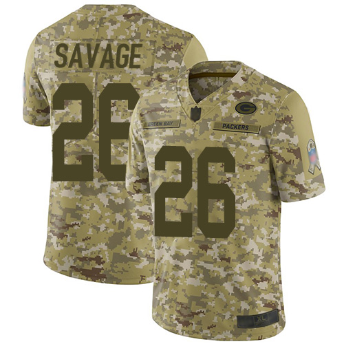 Packers #26 Darnell Savage Camo Men's Stitched Football Limited 2018 Salute To Service Jersey - Click Image to Close