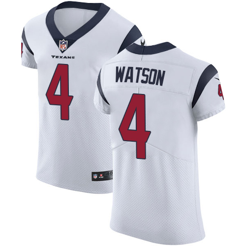 Nike Texans #4 Deshaun Watson White Men's Stitched NFL Vapor Untouchable Elite Jersey