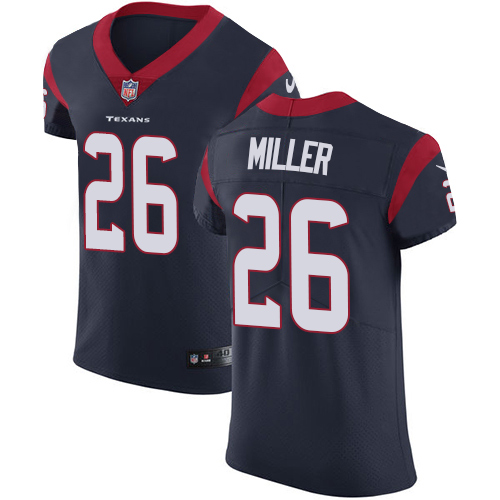 Nike Texans #26 Lamar Miller Navy Blue Team Color Men's Stitched NFL Vapor Untouchable Elite Jersey