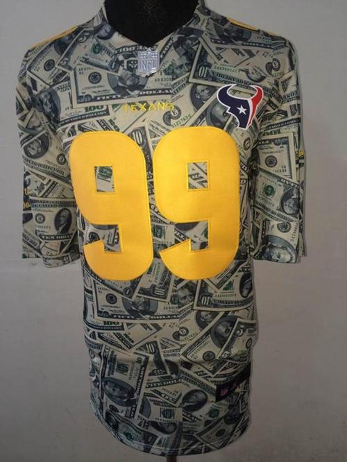 Nike Texans #99 J.J. Watt Dollar Fashion Men's Stitched NFL Elite Jersey