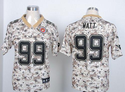 Nike Texans #99 J.J. Watt Camo USMC Men's Stitched NFL Elite Jersey