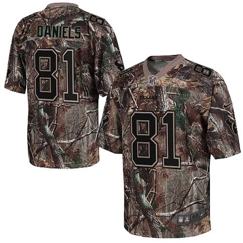 Nike Texans #81 Owen Daniels Camo Men's Stitched NFL Realtree Elite Jersey