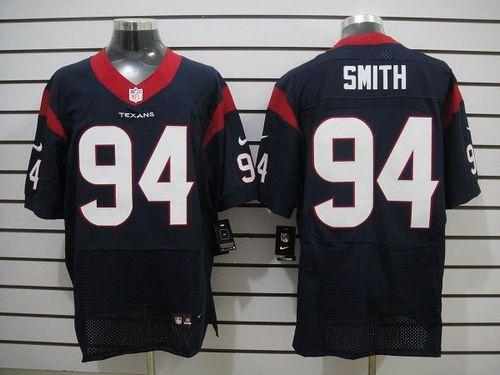 Nike Texans #94 Antonio Smith Navy Blue Team Color Men's Stitched NFL Elite Jersey - Click Image to Close