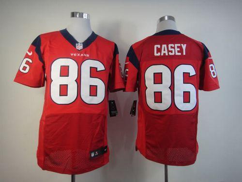 Nike Texans #86 James Casey Red Alternate Men's Stitched NFL Elite Jersey