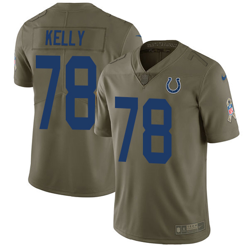 Nike Colts #78 Ryan Kelly Olive Men's Stitched NFL Limited 2017 Salute to Service Jersey - Click Image to Close