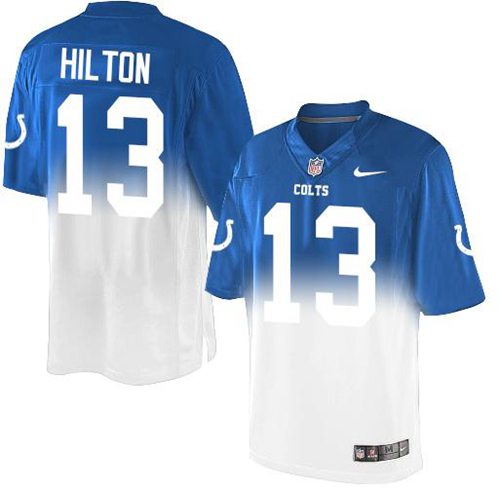 Nike Colts #13 T.Y. Hilton Royal Blue/White Men's Stitched NFL Elite Fadeaway Fashion Jersey