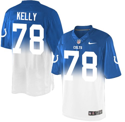 Nike Colts #78 Ryan Kelly Royal Blue/White Men's Stitched NFL Elite Fadeaway Fashion Jersey