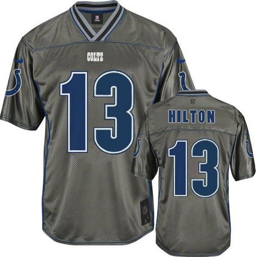 Nike Colts #13 T.Y. Hilton Grey Men's Stitched NFL Elite Vapor Jersey