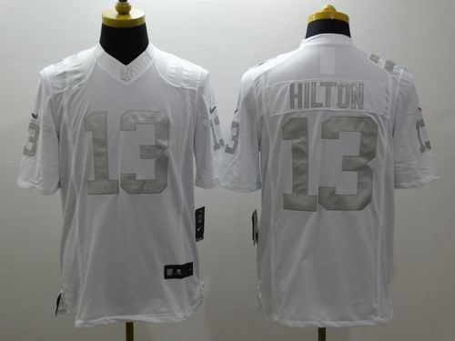 Nike Colts #13 T.Y. Hilton White Men's Stitched NFL Limited Platinum Jersey