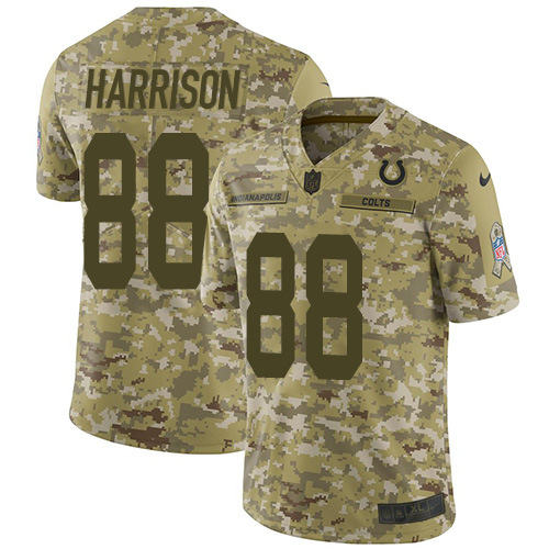 Nike Colts #88 Marvin Harrison Camo Men's Stitched NFL Limited 2018 Salute To Service Jersey - Click Image to Close