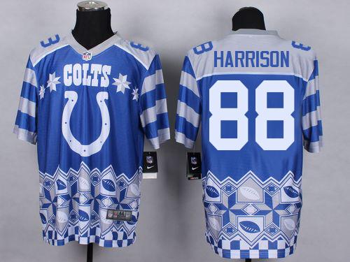 Nike Colts #88 Marvin Harrison Royal Blue Men's Stitched NFL Elite Noble Fashion Jersey