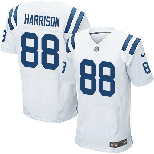 Nike Colts #88 Marvin Harrison White Men's Stitched NFL Elite Jersey