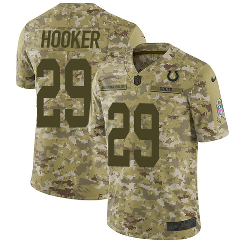 Nike Colts #29 Malik Hooker Camo Men's Stitched NFL Limited 2018 Salute To Service Jersey