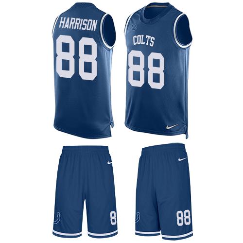 Nike Colts #88 Marvin Harrison Royal Blue Team Color Men's Stitched NFL Limited Tank Top Suit Jersey