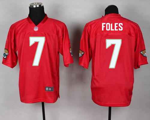 Nike Jaguars #7 Nick Foles Red Men's Stitched NFL Elite QB Practice Jersey