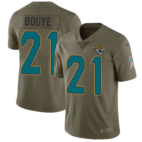 Nike Jaguars #21 A.J. Bouye Olive Men's Stitched NFL Limited 2017 Salute To Service Jersey