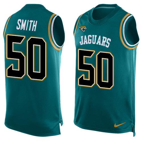 Nike Jaguars #50 Telvin Smith Teal Green Alternate Men's Stitched NFL Limited Tank Top Jersey - Click Image to Close