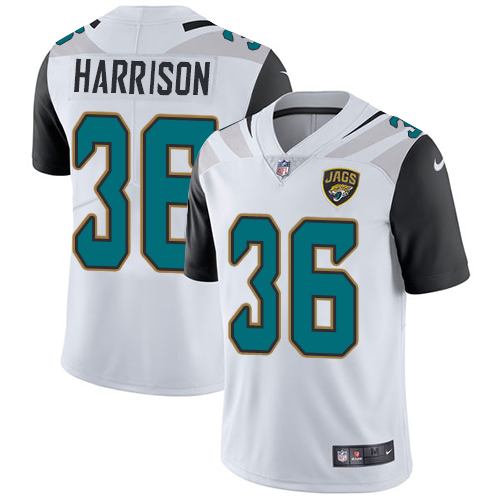 Nike Jaguars #36 Ronnie Harrison White Men's Stitched NFL Vapor Untouchable Limited Jersey