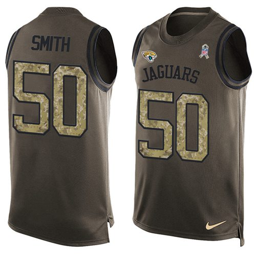 Nike Jaguars #50 Telvin Smith Green Men's Stitched NFL Limited Salute To Service Tank Top Jersey