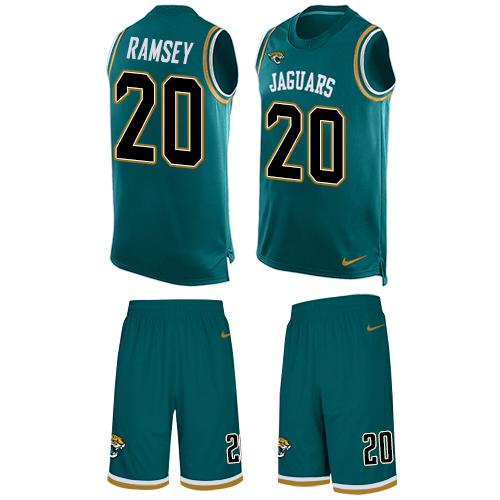 Nike Jaguars #20 Jalen Ramsey Teal Green Alternate Men's Stitched NFL Limited Tank Top Suit Jersey - Click Image to Close