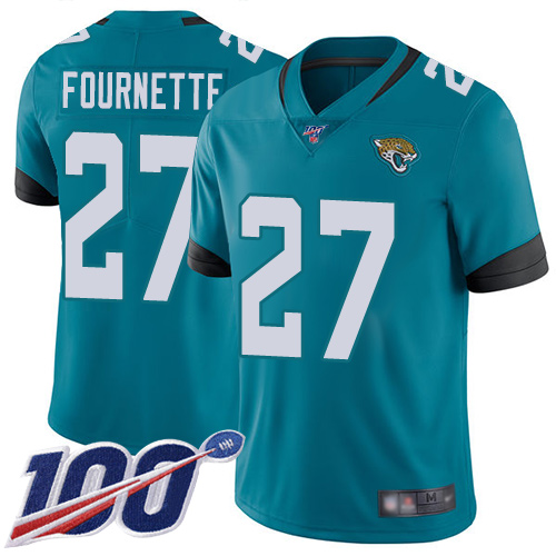 Jaguars #27 Leonard Fournette Teal Green Alternate Men's Stitched Football 100th Season Vapor Limited Jersey