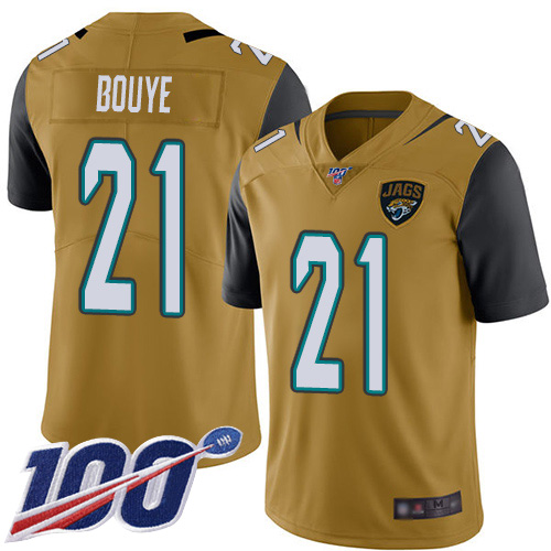 Jaguars #21 A.J. Bouye Gold Men's Stitched Football Limited Rush 100th Season Jersey