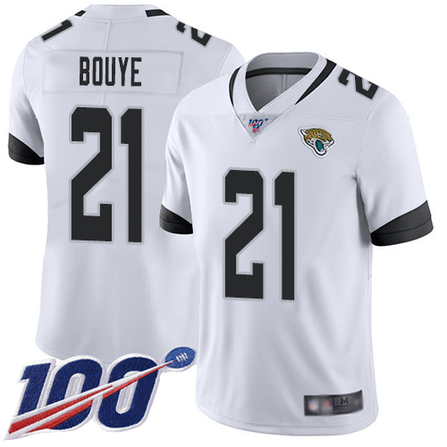 Jaguars #21 A.J. Bouye White Men's Stitched Football 100th Season Vapor Limited Jersey - Click Image to Close