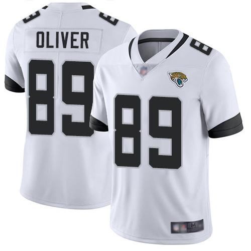 Jaguars #89 Josh Oliver White Men's Stitched Football Vapor Untouchable Limited Jersey - Click Image to Close