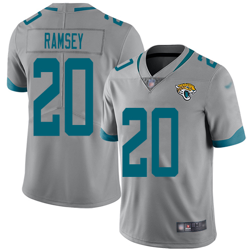 Jaguars #20 Jalen Ramsey Silver Men's Stitched Football Limited Inverted Legend Jersey