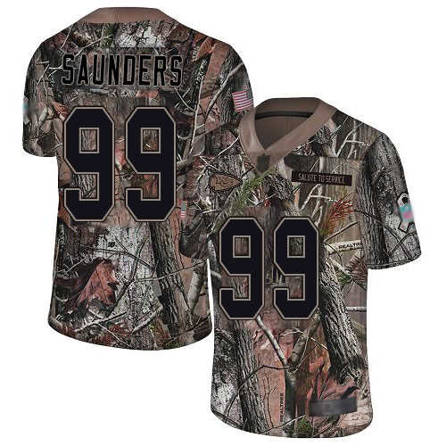 Chiefs #99 Khalen Saunders Camo Men's Stitched Football Limited Rush Realtree Jersey