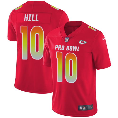 Nike Chiefs #10 Tyreek Hill Red Men's Stitched NFL Limited AFC 2018 Pro Bowl Jersey - Click Image to Close