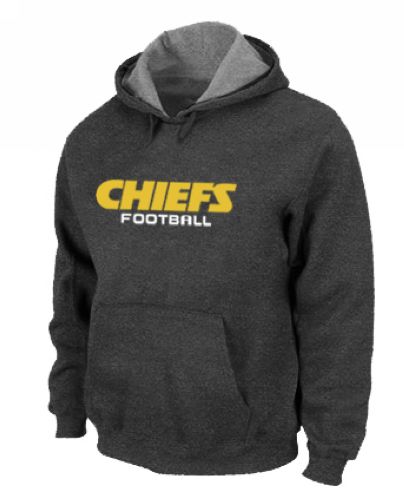 Kansas City Chiefs Authentic Font Pullover Hoodie Dark Grey