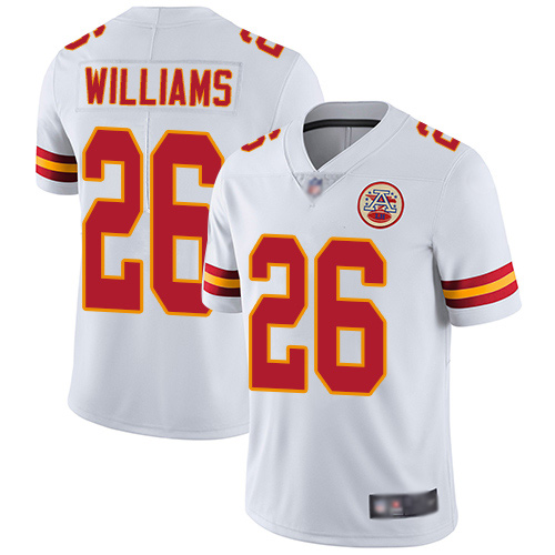 Chiefs #26 Damien Williams White Men's Stitched Football Vapor Untouchable Limited Jersey