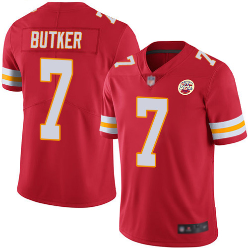 Chiefs #7 Harrison Butker Red Team Color Men's Stitched Football Vapor Untouchable Limited Jersey