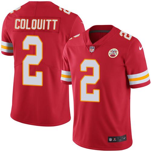 Nike Chiefs #2 Dustin Colquitt Red Team Color Men's Stitched NFL Vapor Untouchable Limited Jersey