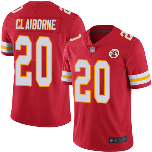 Chiefs #20 Morris Claiborne Red Team Color Men's Stitched Football Vapor Untouchable Limited Jersey