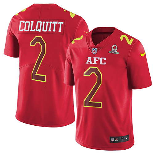 Nike Chiefs #2 Dustin Colquitt Red Men's Stitched NFL Limited AFC 2017 Pro Bowl Jersey