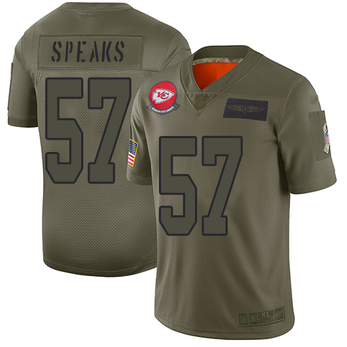 Chiefs #57 Breeland Speaks Camo Men's Stitched Football Limited 2019 Salute To Service Jersey - Click Image to Close