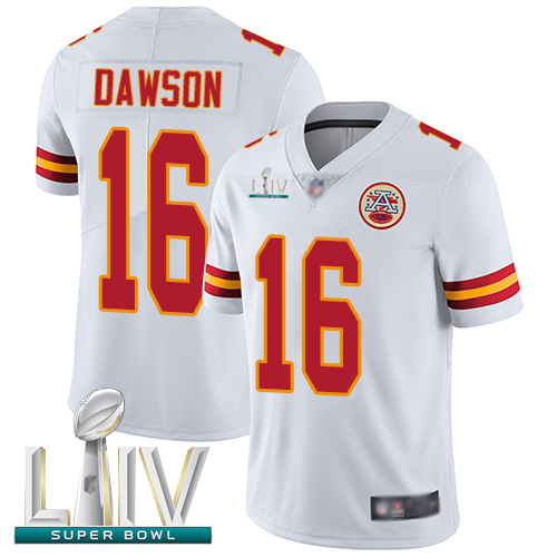 Chiefs #16 Len Dawson White Super Bowl LIV Bound Men's Stitched Football Vapor Untouchable Limited Jersey - Click Image to Close