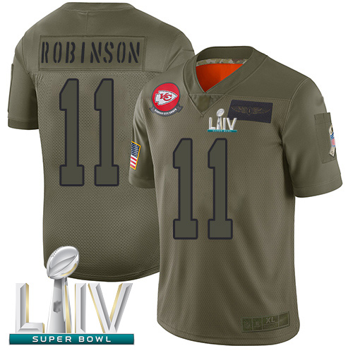 Chiefs #11 Demarcus Robinson Camo Super Bowl LIV Bound Men's Stitched Football Limited 2019 Salute To Service Jersey - Click Image to Close