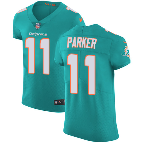 Nike Dolphins #11 DeVante Parker Aqua Green Team Color Men's Stitched NFL Vapor Untouchable Elite Jersey - Click Image to Close