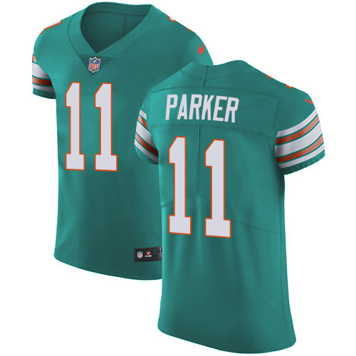 Nike Dolphins #11 DeVante Parker Aqua Green Alternate Men's Stitched NFL Vapor Untouchable Elite Jersey - Click Image to Close