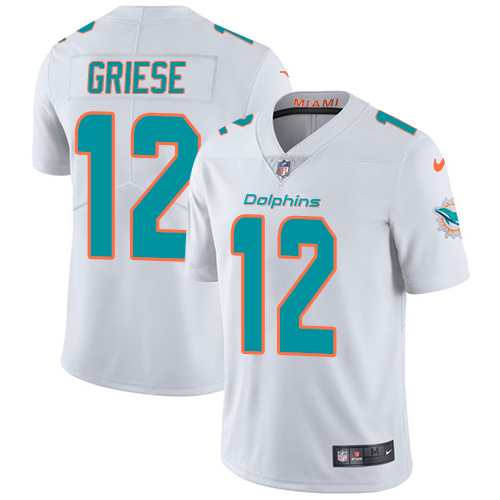 Nike Dolphins #12 Bob Griese White Men's Stitched NFL Vapor Untouchable Limited Jersey