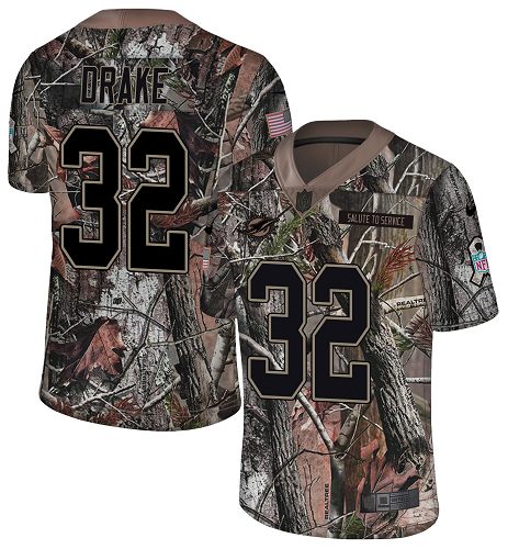 Nike Dolphins #32 Kenyan Drake Camo Men's Stitched NFL Limited Rush Realtree Jersey