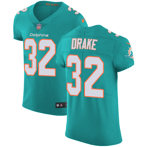 Nike Dolphins #32 Kenyan Drake Aqua Green Team Color Men's Stitched NFL Vapor Untouchable Elite Jersey