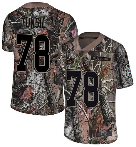 Nike Dolphins #78 Laremy Tunsil Camo Men's Stitched NFL Limited Rush Realtree Jersey