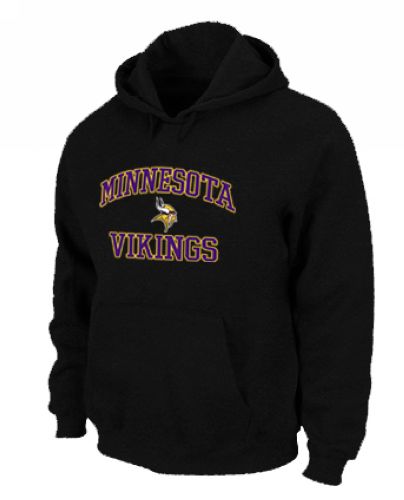 Minnesota Vikings Heart & Soul Pullover Hoodie Black - Click Image to Close